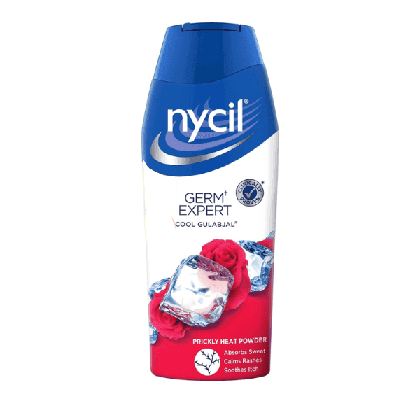 nycil germ expert cool gulabjal prickly heat powder 150 gm