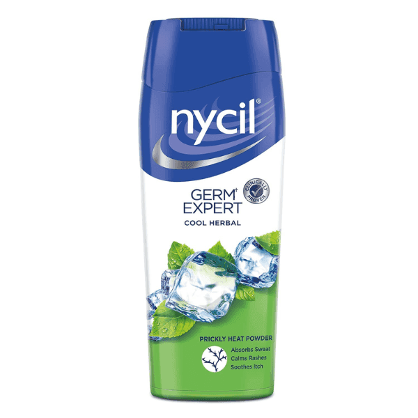 nycil germ expert cool herbal prickly heat powder 150 gm