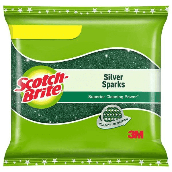 scotch brite silver sparks scrub pad (big) 3 unit 