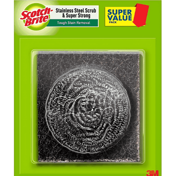scotch brite 1 n stainless steel scrub + 1 n scrub pad