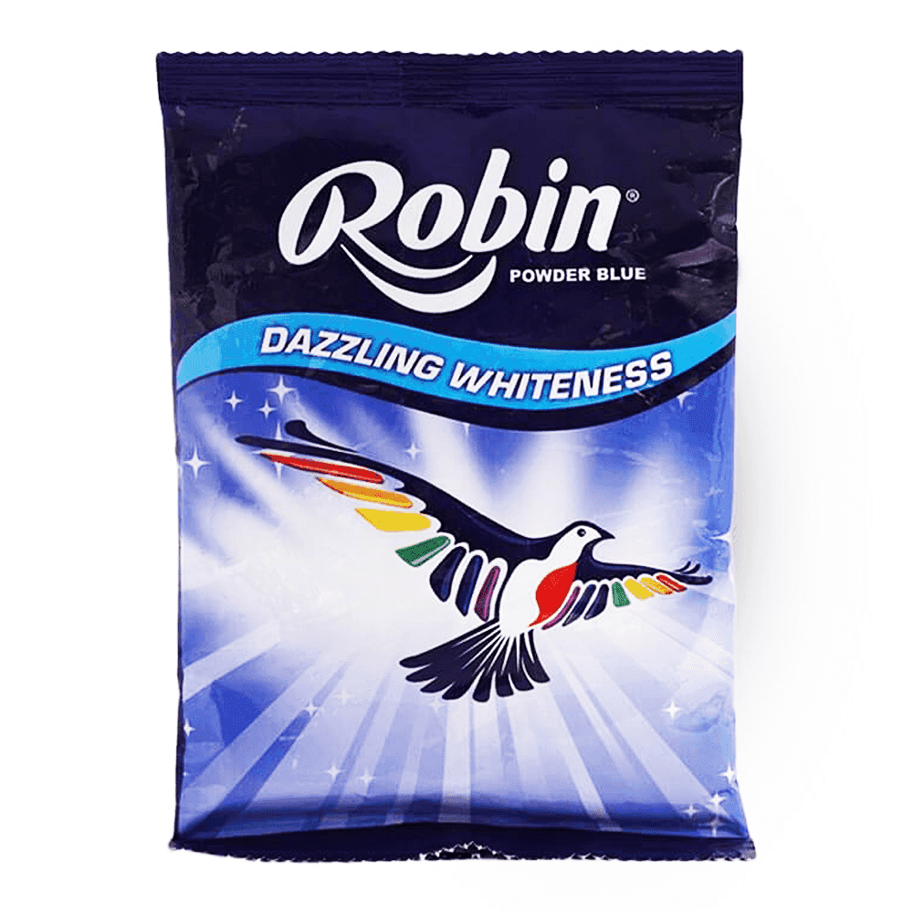 robin dazzling whiteness powder blue 100 gm