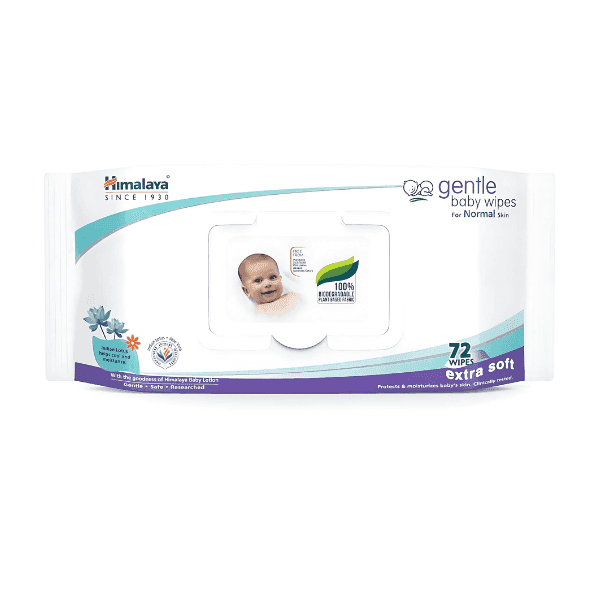 himalaya gentle baby 72 wipes 