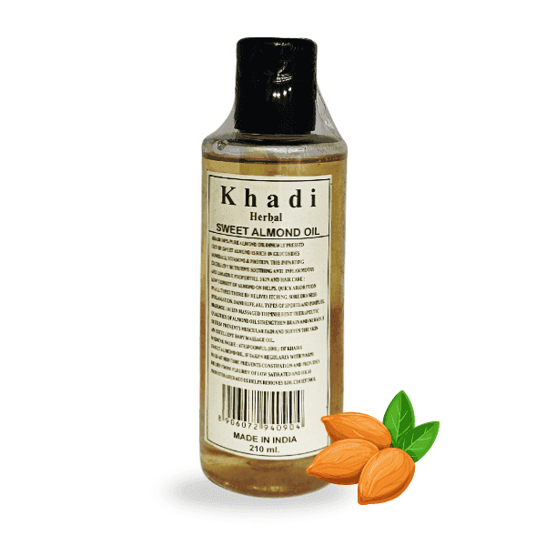 khadi herbal sweet almond oil 210 ml