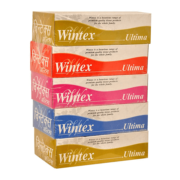 wintex ultima white facial tissue (200 sheets) 20*20 cms 5 box