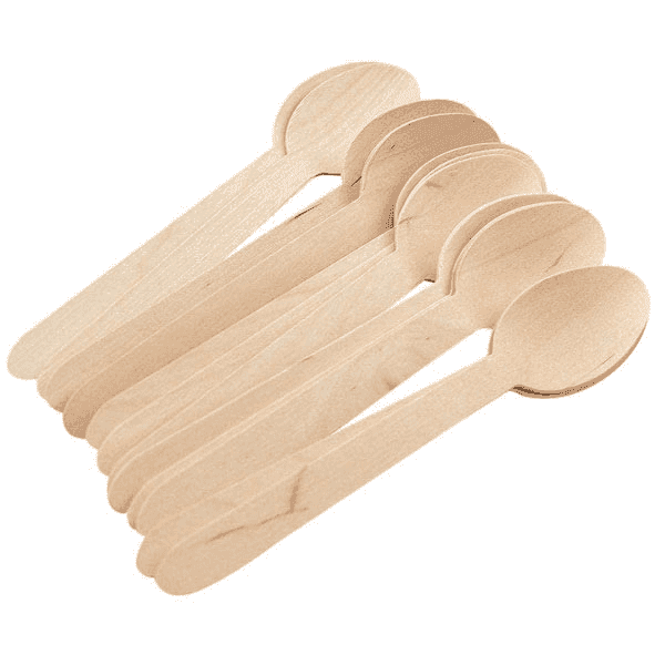 disposable wooden spoon 100 pcs