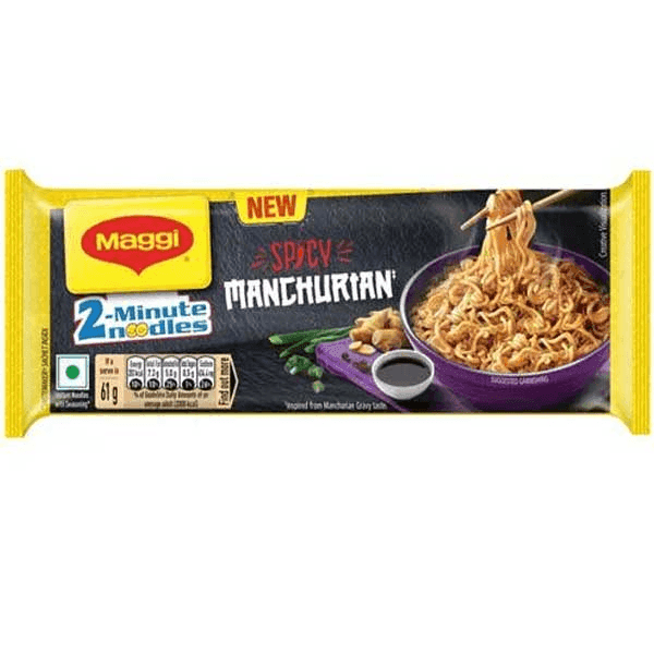maggi 2-minute spicy manchurian noodles 4 pack 244 gm