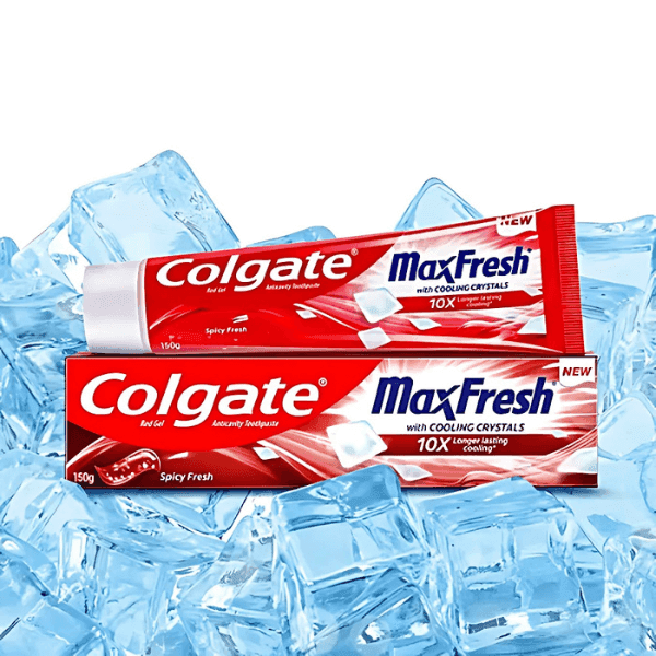 colgate max fresh spicy fresh red gel tooth paste 150 gm