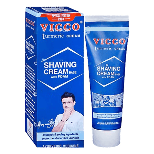 vicco turmeric shaving cream with foam 70 gm (buy 1 get 1 free)