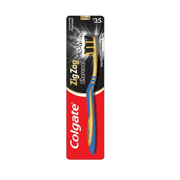 colgate zig zag charcoal deep clean tooth brush (soft) 1 pc
