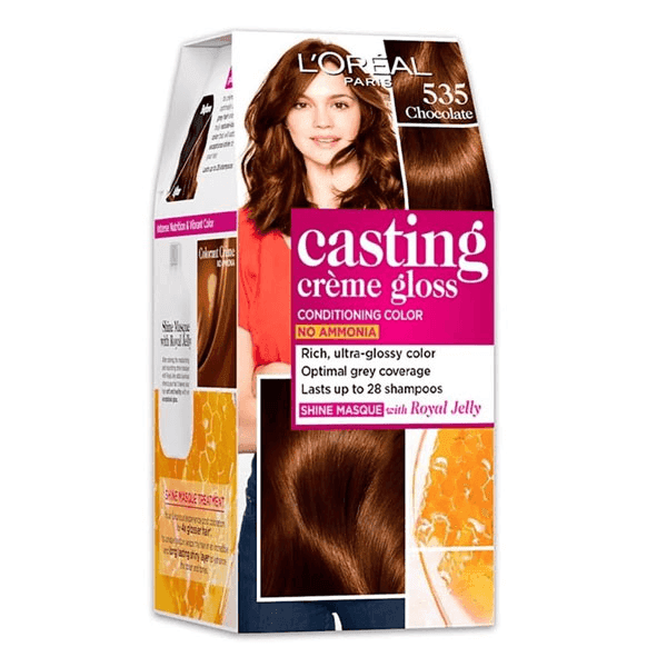 l'oreal paris casting creme gloss hair color 535 chocolate 87.5 gm + 72 ml