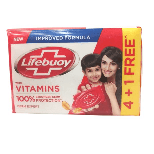 lifebuoy 100% stronger skin protection soap set 5*125 gm