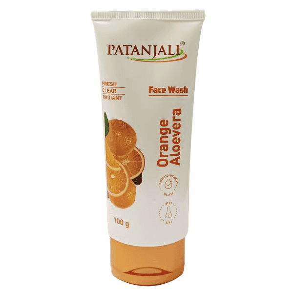 patanjali orange aloevera face wash 100 gm