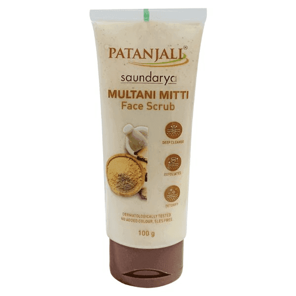 patanjali saundarya multani mitti face scrub 100 gm