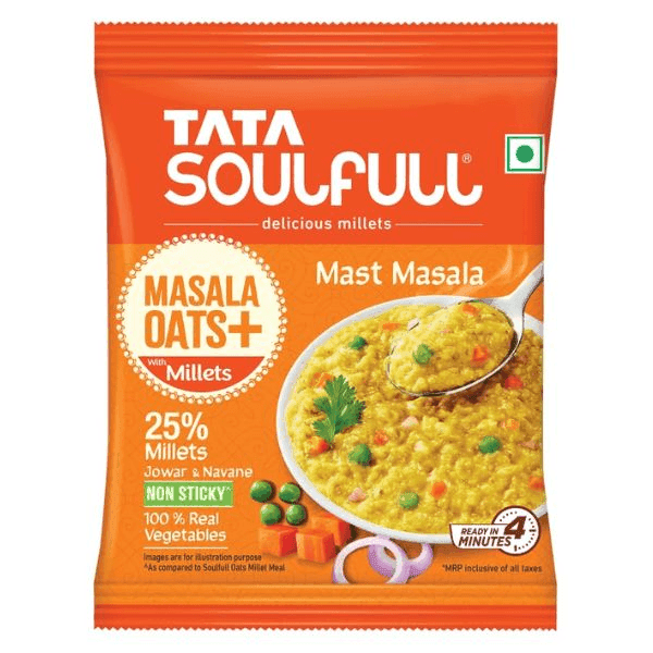 tata soulfull mast masala oats+ with millets 33 gm