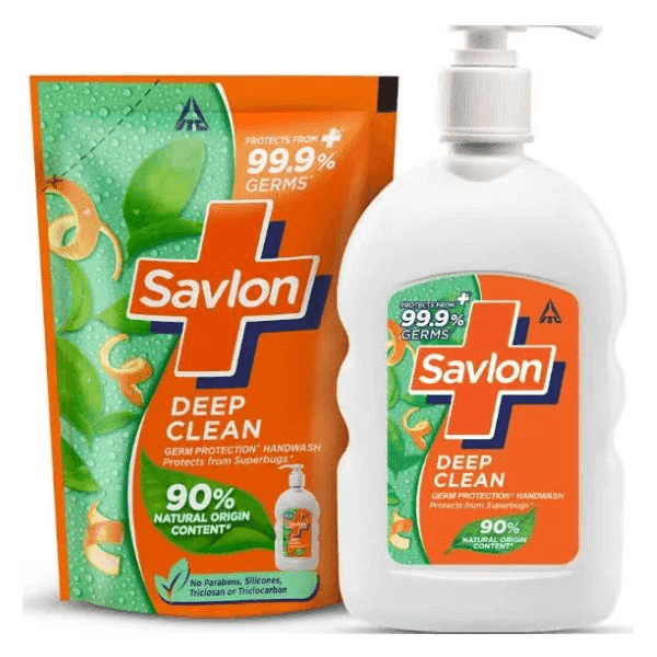 savlon deep clean hand wash 200 ml + 175 ml handwash free