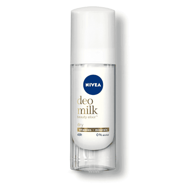nivea deo milk dry deodorant roll on 40 ml