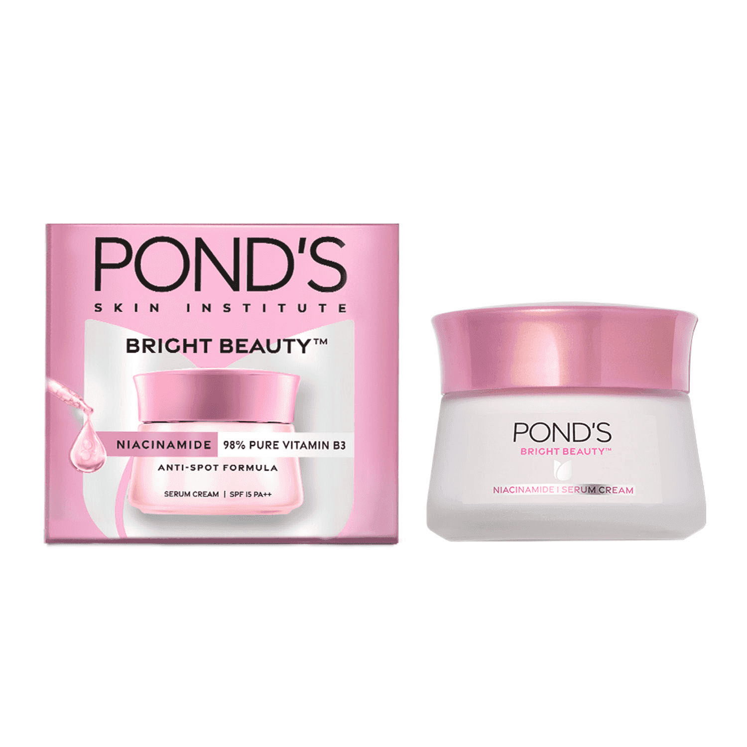 pond's bright beauty niacinamide anti-spot formula serum cream 35 gm