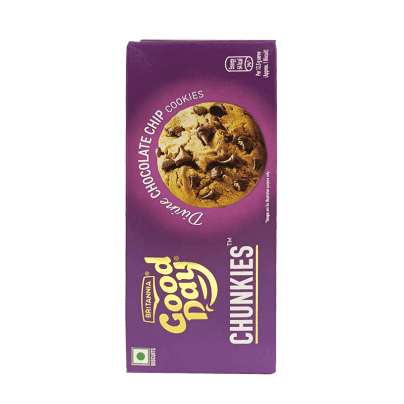 britannia good day chunkies divine chocolate chip cookies 75 gm