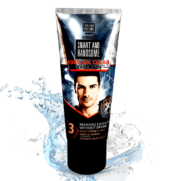 emami smart and handsome 100% oil clear face wash 50 gm
