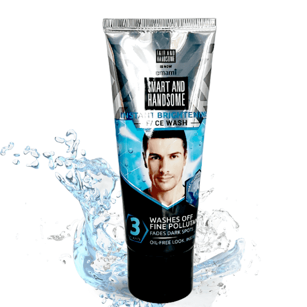 emami smart and handsome instant brightening face wash 50 gm