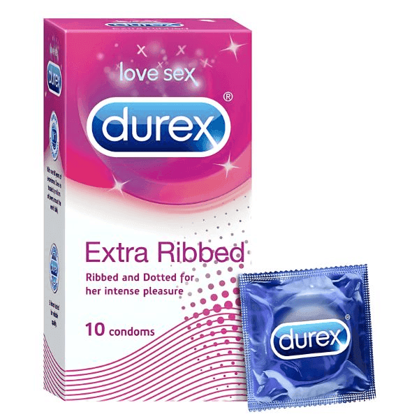 durex extra ribbed 10 n condoms