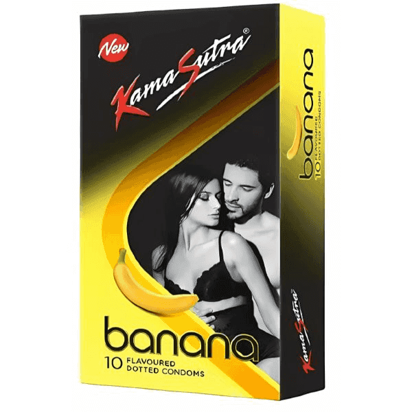 kamasutra banana flavoured dotted 10 condoms