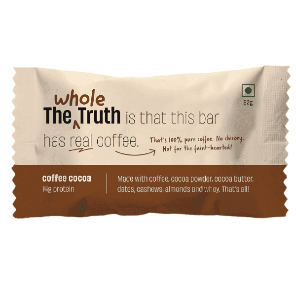 the whole truth coffee cocoa protein bar 52 gm