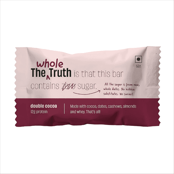 the whole truth double cocoa protein bar 52 gm