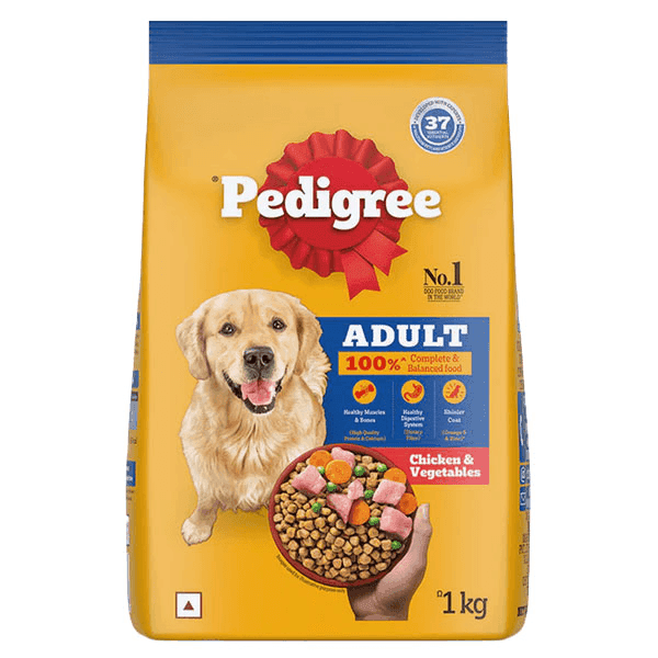 pedigree adult chicken & vegetables dog food 1 kg