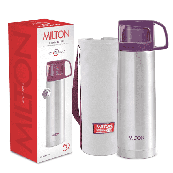 milton galssy750 hot & cold thermosteel vacuum insulated flask 1 u
