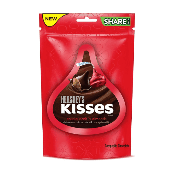 hershey's kisses special dark 'n' almonds chocolate 100.8 gm