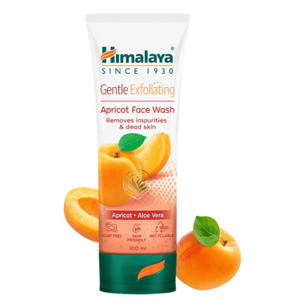 himalaya gentle exfoliating apricot face wash 100 ml