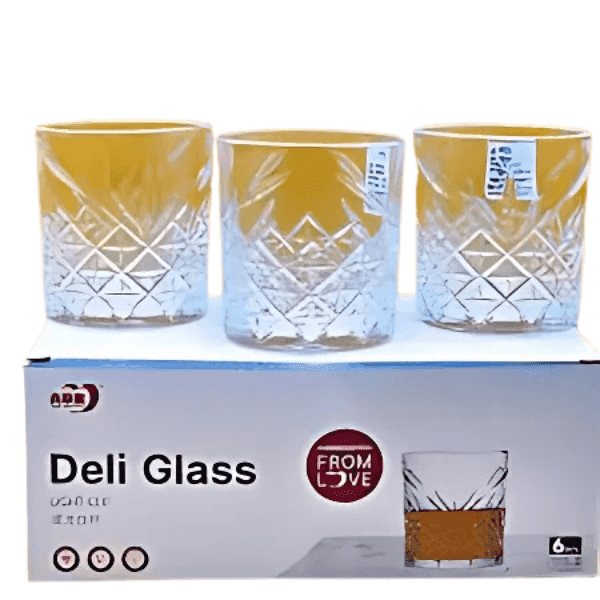 deli glass light cup 6 pcs 