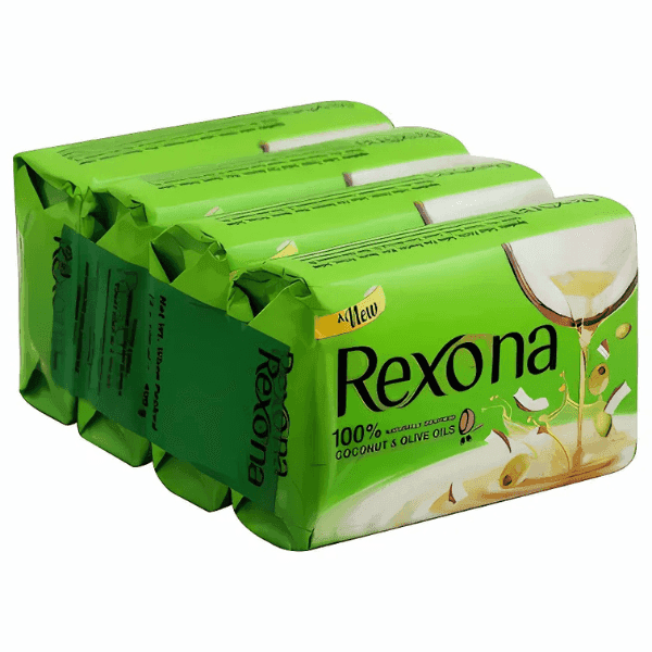 rexona with coconut & olive oils soap set 4*100 gm