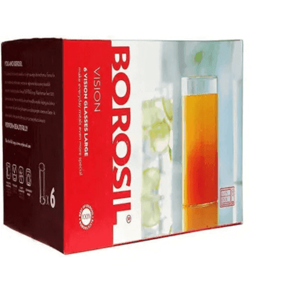 borosil vision glasses medium 6 pcs