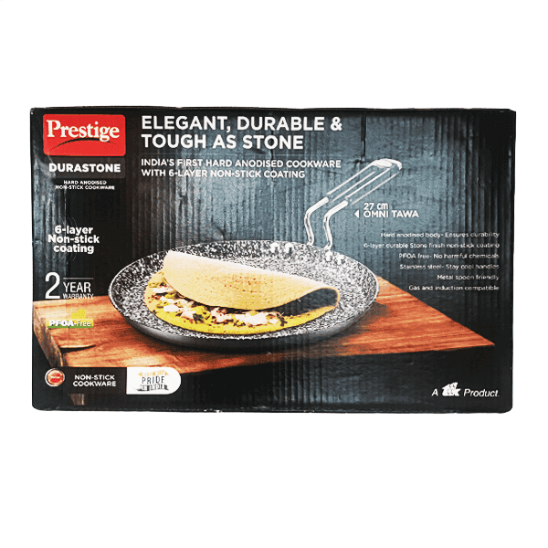 prestige durastone 6-layer non-stick coating omni tawa 27 cm 1 unit