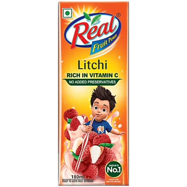 real litchi juice 180 ml