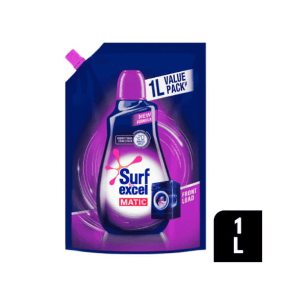 surf excel matic front load liquid detergent 1 ltr (pouch)