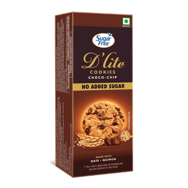 sugar free d'lite choco-chip cookies 75 gm