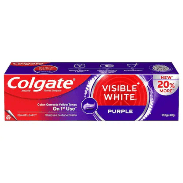 colgate visible white purple tooth paste 100 gm