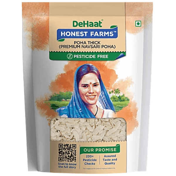 dehaat honest farms poha thick 500 gm
