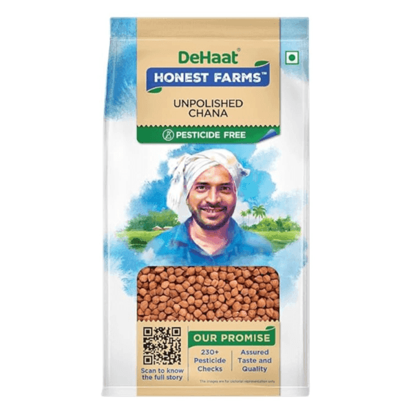 dehaat honest farms unpolished kala chana 500 gm