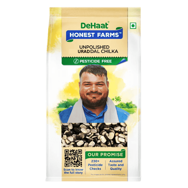 dehaat honest farms unpolished urad dal chilka 500 gm