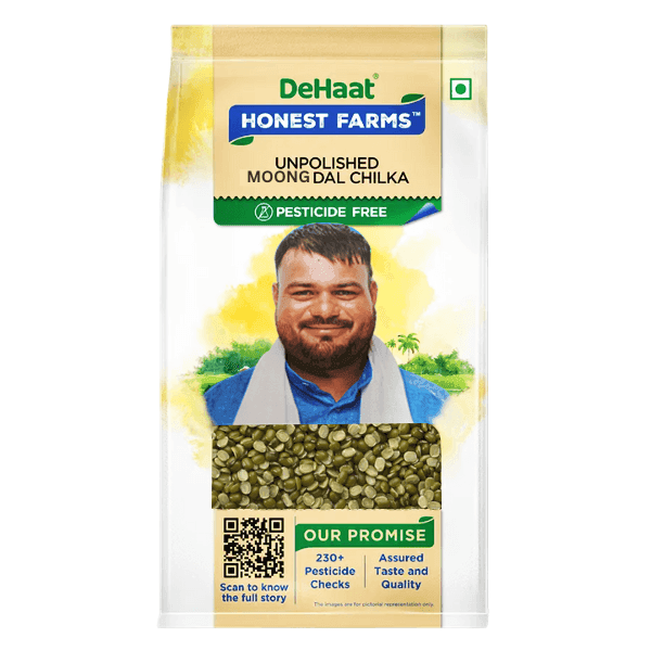 dehaat honest farms unpolished moong dal chilka 500 gm