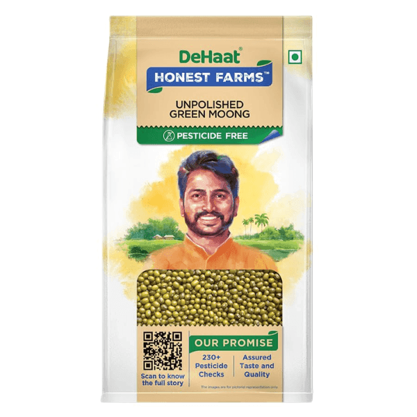 dehaat honest farms unpolished green moong 1 kg
