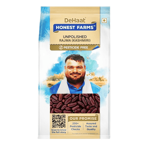 dehaat honest farms unpolished rajma (kashmiri) 1 kg