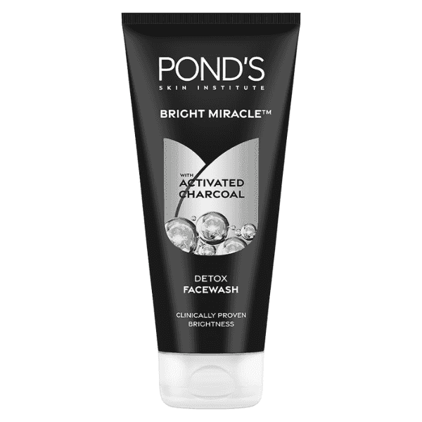 pond's bright miracle with activated charcoal detox face wash 200 gm