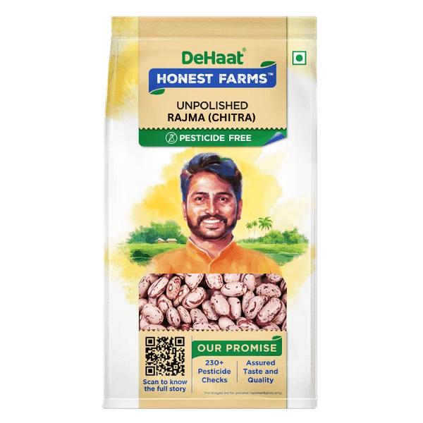 dehaat honest farms unpolished rajma (chitra) 1 kg