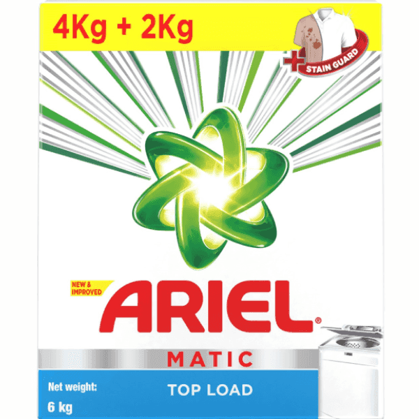 ariel matic top load detergent powder (4+2) 6 kg
