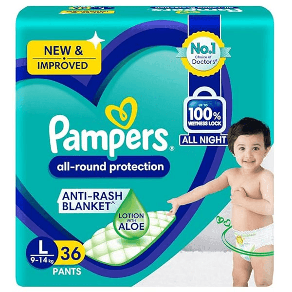 pampers all-round protection pants l-36 (9-14 kg)